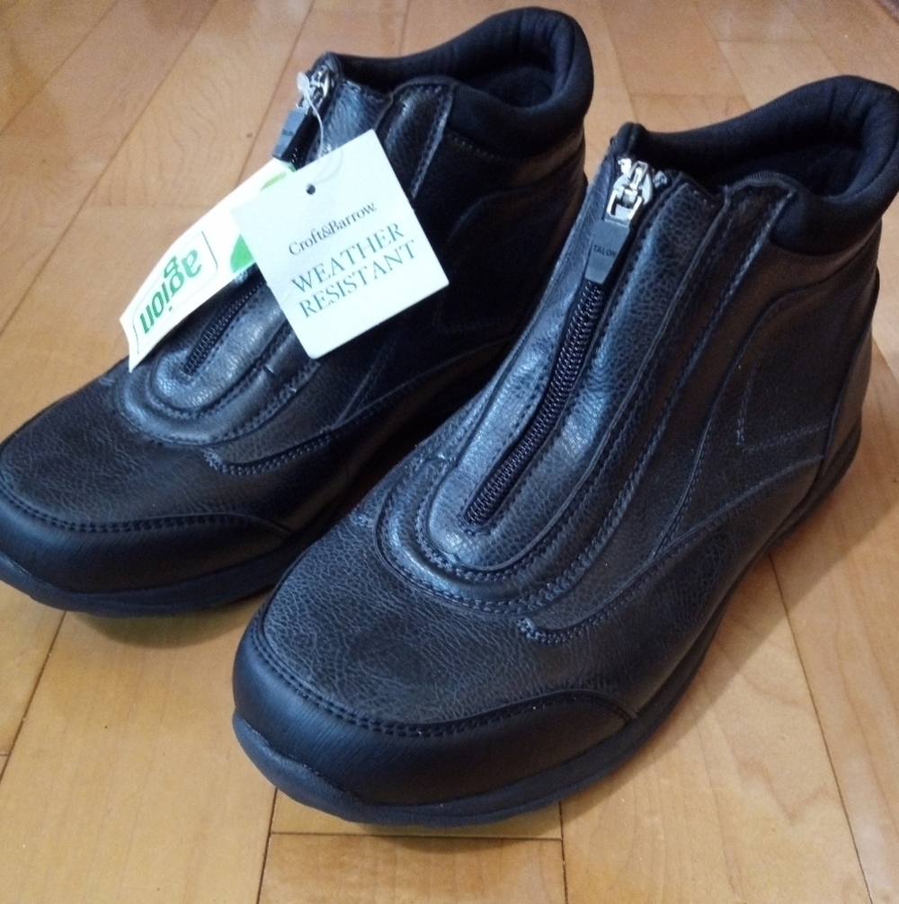 Croft & Barrow Jump Slate weather resistant zip entry agion protected shoes